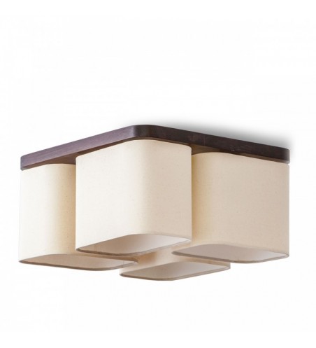PLAFONIERA din lemn OLIMPIA  4X E27 WENGE EX-00019