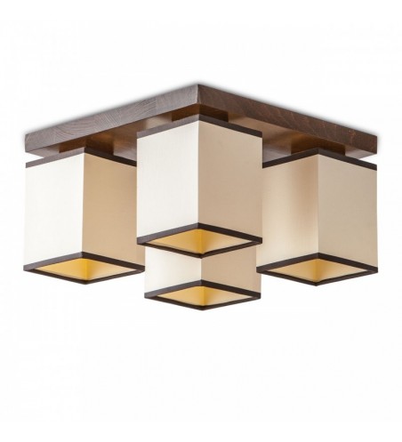 PLAFONIERA din lemn LIDO  4X E14 NUC EX-00044