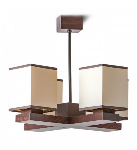 LUSTRA din lemn LIDO  4X E14 NUC EX-00045