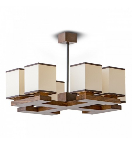 LUSTRA din lemn LIDO  8X E14 NUC EX-00046