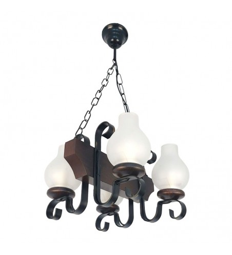 LUSTRA din lemn VELA  4X E14 WENGE EX-00124