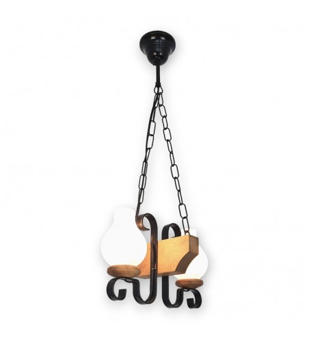 LUSTRA din lemn VELA  2X E14 ANTIC EX-00133