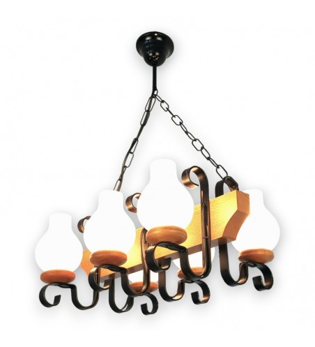 LUSTRA din lemn VELA  6X E14 NATUR EX-00140