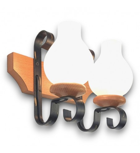 APLICA din lemn VELA  2X E14 NATUR EX-00142