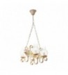 LUSTRA din lemn VELA  4X E14 ALB PICTAT EX-00144
