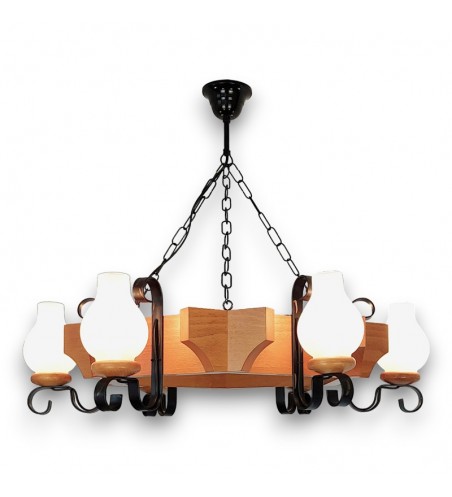 LUSTRA din lemn QUEEN  6X E14 NATUR EX-00168