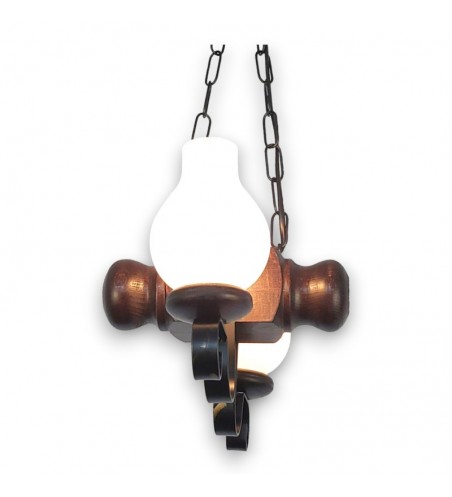 LUSTRA din lemn RUSTIC  2X E14 WENGE EX-00192