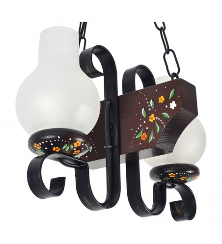 LUSTRA din lemn VELA  2X E14 WENGE PICTAT EX-00297