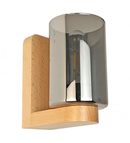 APLICA din lemn SIENA SMOKE  1X E27 NATUR EX-00386