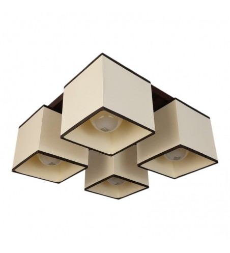 PLAFONIERA din lemn LIDO  4X E27 WENGE EX-00396