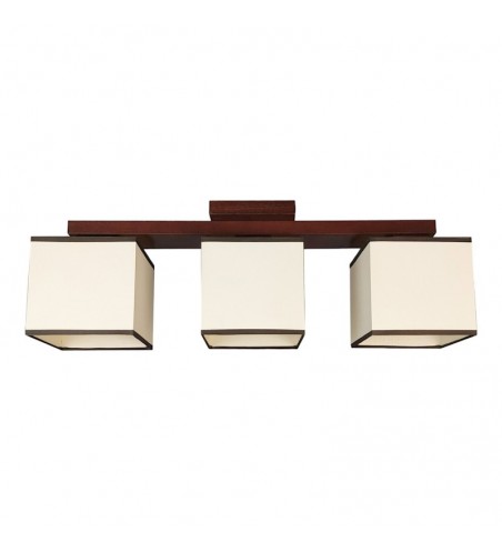 PLAFONIERA din lemn LIDO  3X E27 WENGE EX-00397