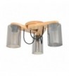 PLAFONIERA din lemn SIENA SMOKE  3X E27 NATUR EX-00402