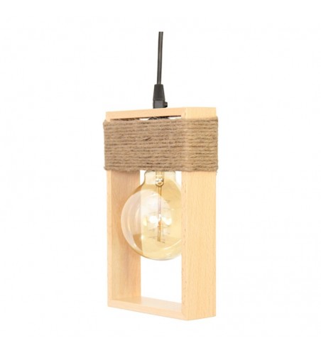 PENDUL din lemn RODOS  1X E27 NATUR EX-00503