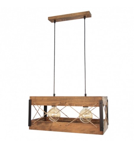 PENDUL din lemn XARA  2X E27 ANTIC EX-00521