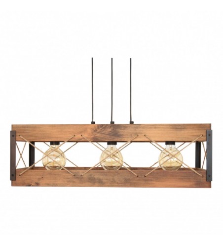 PENDUL din lemn XARA  3X E27 ANTIC EX-00522
