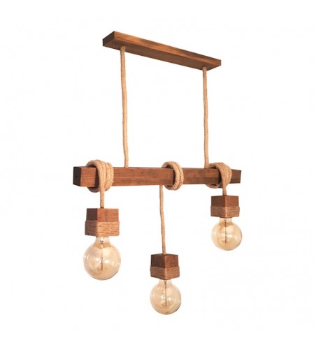 LUSTRA din lemn LUCCA  3X E27 ANTIC EX-00583