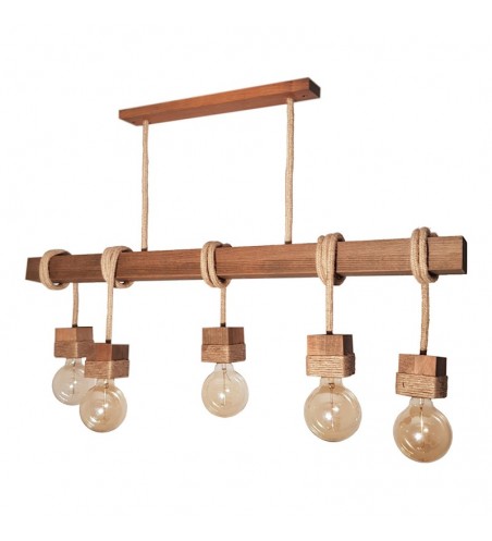 LUSTRA din lemn LUCCA  5X E27 ANTIC EX-00584